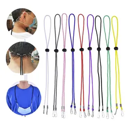 Adjustable Face Mask Lanyard Party Favor Handy Convenient Holder Rope Anti-lost Anti-drop Masks Hanging Neck Ropes Protection 10 Colors