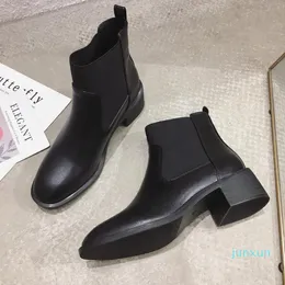 Wholesale-boots女性アンクルボタンムハーレザードロップ2021冬の女性シューズ