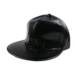 Fashion Baseball Caps for Couples Snake Pattern Solid Color PU Leather Hip Hop Base Ball Cap Boys Flat Brim Hip-Pop Hats Performance 3 Colors Designers Sports Hat