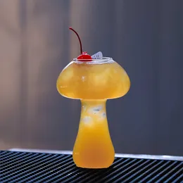 1pcキノコカップの分子料理コーヒーモヒートビールピントカップピリスナー冷却厚い足の背の高いガラスバーパーティーの飲酒道具X0703