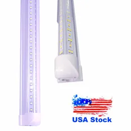 Stock In US Led Tubes 110v led shop light 270 Angle design lighting T8 5000 lumens 72W 8ft 2.4m Cooler Door Integrated