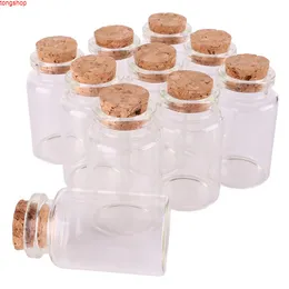 24 pcs 30 * 50 * 17mm 20ml Mini Glass Wishing Bottles Tiny Jars Injektionsflaskor med Cork Stopper Bröllop Gift Goods