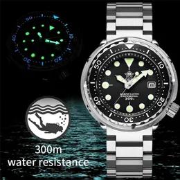 Addies Dive Tuna 300m Diving Watch Automatic Steel Stainless Ceramic bezel NH35 Men's Wristwatch Mechanical Watches Fashion 210804