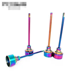 Colorful Rainbow G2 Titanium Carb Cap Smoking Accessories Dab Dabber Tool Nail For Cigarette Hookahs glass bongs water pipe Bubbler Rigs