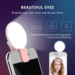 Universal Mini party festive Selfie Lamp Mobile Phone Lens Portable Flash Ring LED Luminous Ring Clip Light For iPhone 8 7 6 Plus Samsung