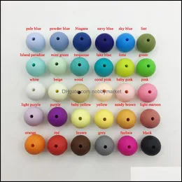 Other Loose Beads Jewelry 12Mm Sile Bead 100Pcs/Lot Food Grade Teething Nursing Chewing Round Drop Delivery 2021 Ui97O