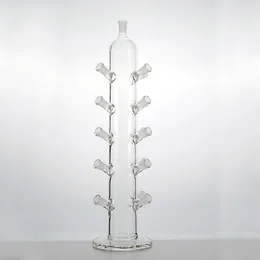 Unikalne Bong 19 cal Hoakahs Sidecar 15 * 14mm Kobiet Joint Dab Rigs Need Glass Bongs Rury Wodne Oil Rig LXMD20102