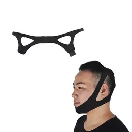 Black Anti Snoring Chin Straps Neoprene Stop Home Strap Support Belt Sleep Device Cessation Apnea Jaw Solution