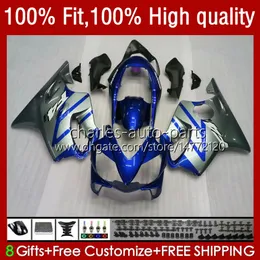 Wtrysk Mold Ciało dla Honda CBR 600F4i 600CC 600 Srebrzysty Blue F4I FS CC F4 I 04-07 55NO.27 CBR600F4I CBR600FS 2004 2005 2006 2007 CBR600 F4I 04 05 06 07 OEM Zestaw Łamiukiwania