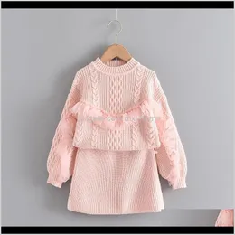 Set di abbigliamento per bambini Baby Kids Maternità Drop Delivery 2021 Set da 2 pezzi di autunno e inverno Ragazza Top alla moda per bambini Maglione di moda Pullo