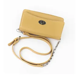 Högkvalitativ kvinna handväska sommar casual mode axelväska ins kedja lås design solid färg enkel utomhus dam handväska