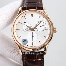 Top Mistrz Ultra Cienki 1372520 Zegarki Automatyczny Watch Rezerwuj DE Marche Power Reserve Sapphire Q1372520 Rose Gold Case Gents Sport Zegarki Brązowy Skórzany Pasek