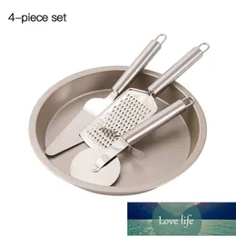 4Pcs Pizza Baking Trays Set Pizza Wheel Non Stick Cheese Planer Scraper Cake Pan Kitchen Bakeware Factory price expert design Quality Latest Style Original Status