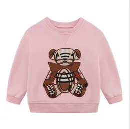 2 cores meninos meninas marca suéteres pulôver cartoon urso crianças manga comprida suéter de algodão crianças camisola primavera outono menina roupas