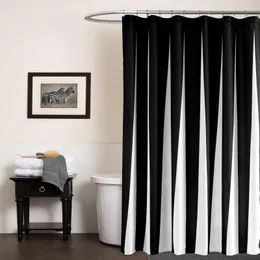 SunnyRain Moderner Duschvorhang in Schwarz und Weiß, wasserabweisende Badvorhänge aus Polyester, Fabrikpreis, Expertendesign, Qualität, neuester Stil, Originalstatus