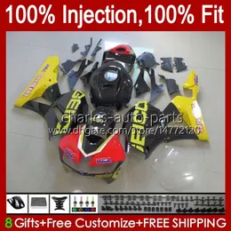 Einspritzkörper für HONDA CBR 600RR 600CC 13-20 57No.17 CBR600 CBR 600 Schwarz Gelb CC RR F5 13 14 15 16 17 18 19 20 CBR600RR 2013 2014 2015 2016 2017 2018 2019 2020 Verkleidungen