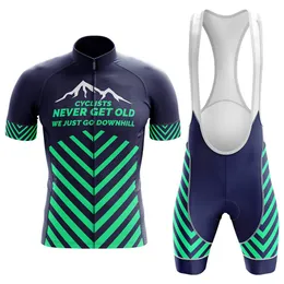 2024 nunca envelheça bicicleta camisa de ciclismo mtb mountain bike roupas dos homens conjunto curto ropa ciclismo roupas maillot culotte