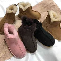 Toddler Boys Girls Snow Boots Sheep Leather Buty z Natural Real Fur Children Near Nars Botki G1210