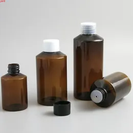 50 x 50 ml 100ml 150ml 200 ml Högkvalitativ PET Amber Perfume-flaska 50cc Round Shoulder Smooth Plastic Cap Fragrance Container