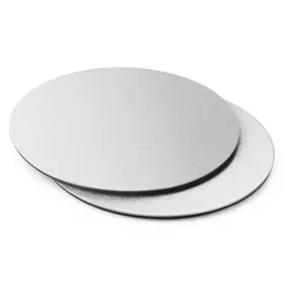 100pcs Stainless Steel Round Coffee Cup Mats Coasters Metal Insulated Heat Mat With EVA Backing Table Decoration SN2898