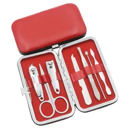 Party Favor 7 Sztuk Nail Clippers Kit Nożyczki Knife Pear Sea Pick Narzędzie Manicure Zestaw Narzędzia SN2930