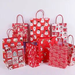10 Stil Julklapp Bag Papper Santa Claus Packag-Bags Party Favor Jul-Candy Handväskor Xmas Cartoon Paper-Bag T9I001511