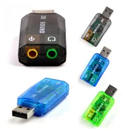 외부 사운드 카드 3.5mm USB 어댑터 오디오 인터페이스 3D USB 헤드셋 인터페이스 컴퓨터 USB 오디오 카드 용 마이크 헤드폰