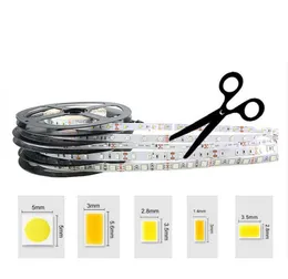 2021 LEDストリップライトDC12V 5M 300 LED SMD3528 5050 5630 DiodeTapeシングルカラー高品質のリボンフレキシブルホームデモライト