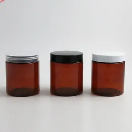 24 x 250g Tomma Amber Cosmetic Cream Containers Jars 250cc 250ml för kosmetika Förpackning Plastflaskor med Capjar