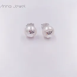 Orso gioielli 925 ragazze in argento sterling Per noi divertenti Orecchini da sposa di perle per le donne Charms set regalo di compleanno per la festa di nozze Orecchini Accessori di lusso 411143500