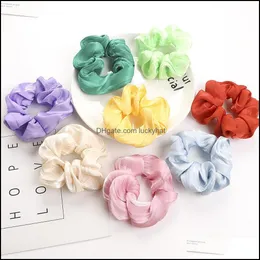 Schmuck Schmuck Candy Farbe Frauen Gummiband Scrunchie Mädchen Solide Pferdeschwanz Halter Gummibänder Gummi Mode Haar Zubehör Drop Lieferung 2