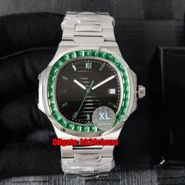 8 estilos Relógios de luxo 5711 Nautilus 42mm relógio automático dos homens do diamante Diamante Dial Black Dial Aço Inoxidável Bracelete Pulseira Sports relógios de pulso