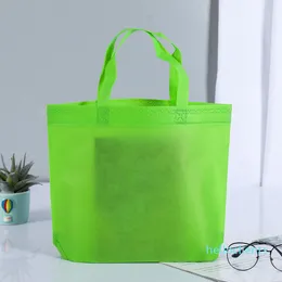 Reusable Shopping Bag Large Capacity Solid Color Women Shoulder Tote Non-woven Environmental Shopping Handbag
