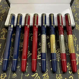 20 Color Luxury Writing Pen High quality Inheritance Series Egypt Style Special Carving Rollerball pen Ballpoint Pens Office school supplies with Serial number
