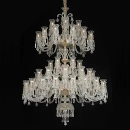 Modern LED Large Chandeliers vardagsrum Minimalistiska restauranglampor Creative Bedroom Light Luxury Candle Glass Crystals for Chandelier