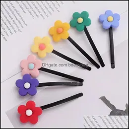 Biżuteria10pcs dziewczyny kolor Flower Spins for Women Fashion Aessories BB klip biżuterii