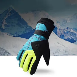 Лыжные перчатки 1 Пара зимний сенсорный экран снежный теплый анти скольжение водонепроницаемые тепловые мотоциклевые рукавицы для мужчин