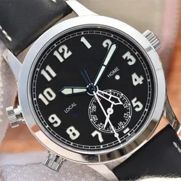 GR 5524 Aviator Travel Time luxury Watch Series 42*10mm 324SC FUS automatic mechanical movement 24-hour men watches steel Wristwatches