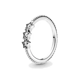 Gioielleria raffinata Autentico anello in argento sterling 925 Fit Pandora Charm Stelle celesti Fidanzamento Fedi nuziali fai-da-te