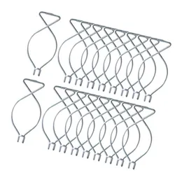 Hooks & Rails 50pcs Universal Metal Silver Ceiling Automatic Elastic Hook Shower Curtain