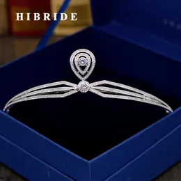 Hårklämmor Barrettes Hibride Ankomst Bannband Noble Cubic Zirconia Tiaras Crowns Brudtillbehör för bröllopspresenter C-58