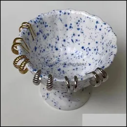 Kolczyki hoop hie vintage metalowy łańcuch gruby małe kolczyki dla kobiet geometryczne kręg