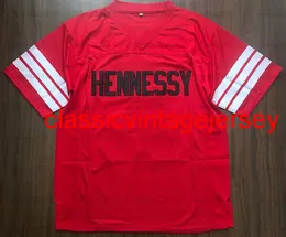 Prodigy #95 Hennessy Queens Bridge Movie Football Jersey Red All Stitched Red S-3XL Hög kvalitet