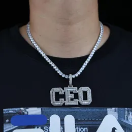 Chains Men Custom Name Letter Number Necklace Paved 5A Cubic Zincon Women Hip Hop Iced Out Initial Ceo Tennis Chain Jewelry Drop Ship