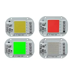 6 adet COB LED Lamba Çip 10 W 20 W 30 W 50 W Işık Boncuk Ampul Lambaları 220 V IP65 Akıllı IC Sürücü Soğuk / Sıcak Beyaz Leds Spot Işıklandırmalı