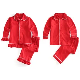 100 cotone 2 pezzi abbottonati ragazzi ragazzi abbigliamento per sonno abbronzatura per bambini bambini bambini bambini rossi natalizi di pigiama set 2109034412774