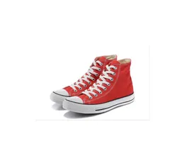 Drop Shipping Märke 13 färger Alla Storlek 35-46 High Top Sports Stjärnor Låg Top Classic Canvas Sneakers Mäns Kvinnors Casual Skor Partihandel