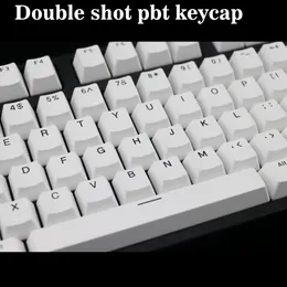 Double Shot PBT KeyCap 108 Key Ansi Layout OEM Profil Black Font Keycaps Mekaniska spel Tangentbord MX Switches