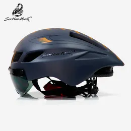 サイクリングヘルメットBICYCヘルメットメンズカスコシクリスモロードMTBマウンテンバイクトライアスロンTTサイクリングヘルメットNS GOGGS EQUIPE DA BICICTA HKD230626