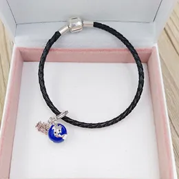 925 Silber Schmuckherstellung Miky Mouse Globe DIY Charm Pandora Armband Jubiläumsgeschenke für Muttertag Frauen Kopfkette Perlen Halskette Freundin 7501057371914P